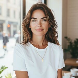 NEW Nordstrom Gold Cross Pendant Necklace